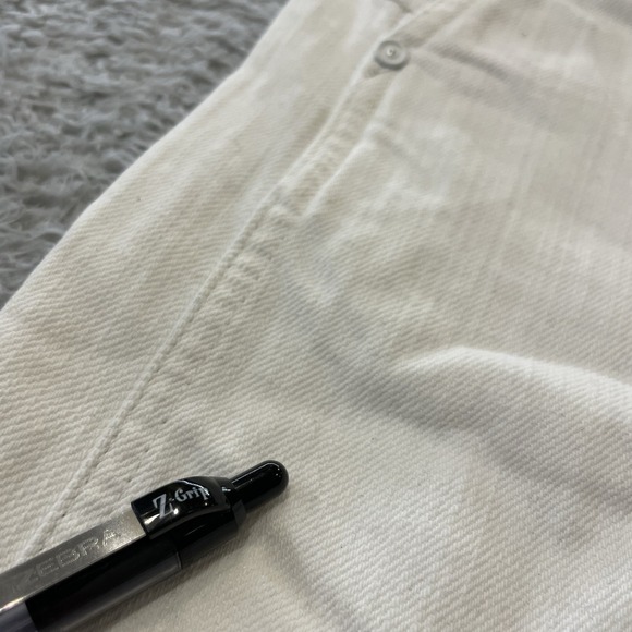 Diesel Industry Denim Jean Shorts Mens 34 White Button Fly Raw Hem - Picture 6 of 16